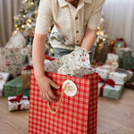 Christmas Red Check Large Gift Bag - Pure Apotheca