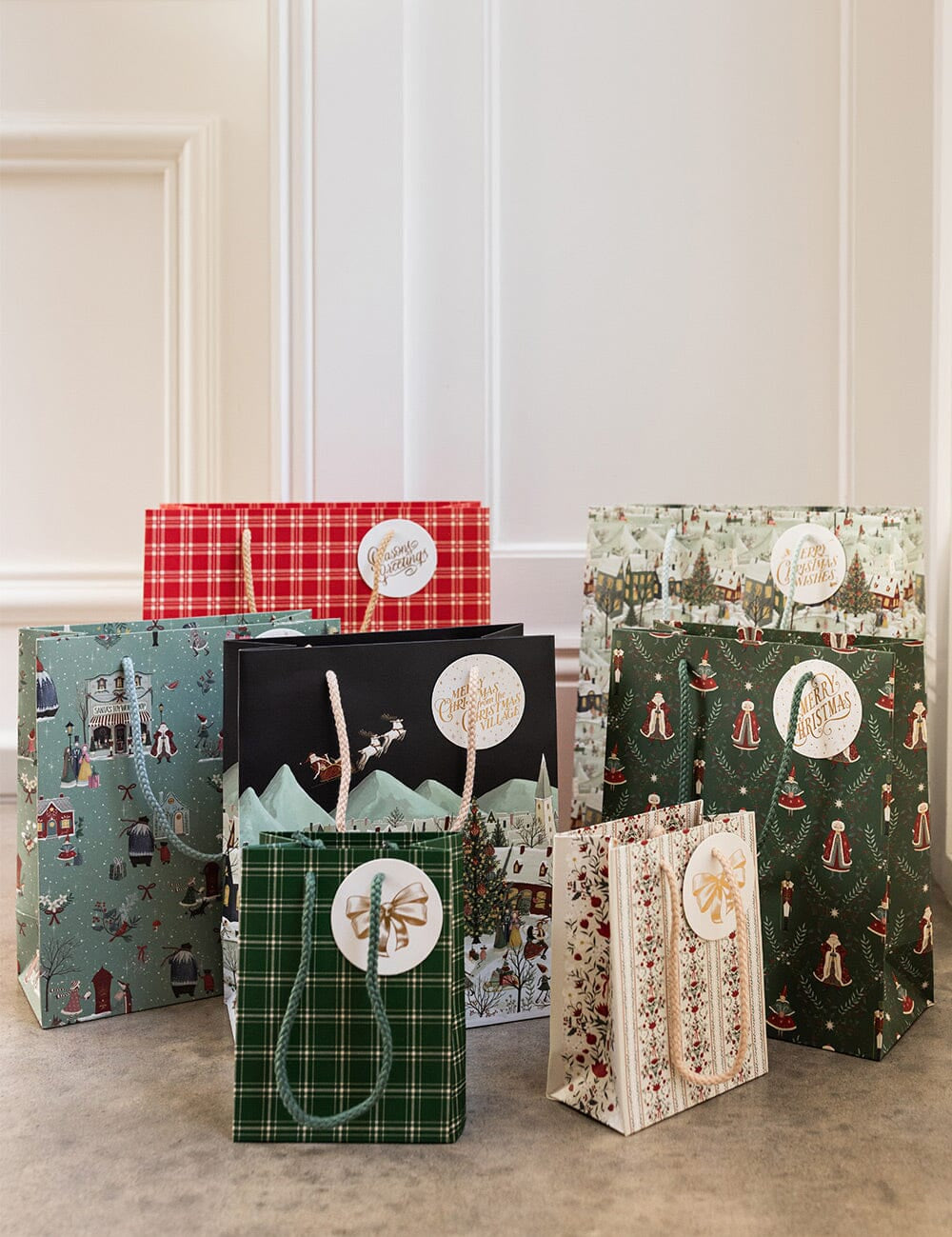 Christmas Red Check Large Gift Bag - Pure Apotheca