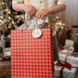 Christmas Red Check Large Gift Bag - Pure Apotheca