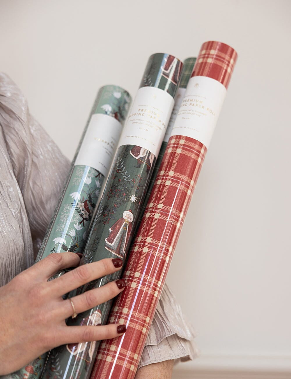 Christmas Red Check Plaid Gift Wrap 3m - Pure Apotheca