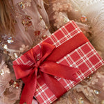 Christmas Red Check Plaid Gift Wrap 3m - Pure Apotheca