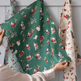 Christmas Santas Linen Teatowel - Pure Apotheca