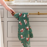 Christmas Santas Linen Teatowel - Pure Apotheca