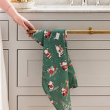 Christmas Santas Linen Teatowel - Pure Apotheca