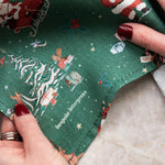 Christmas Santas Linen Teatowel - Pure Apotheca