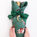 Christmas Santas Linen Teatowel - Pure Apotheca