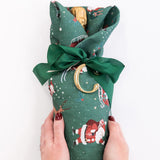 Christmas Santas Linen Teatowel - Pure Apotheca