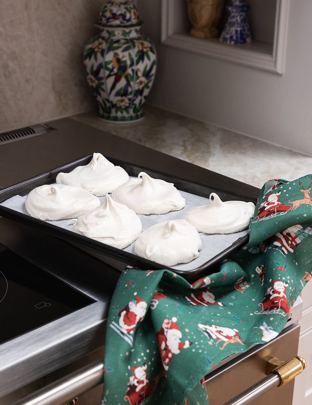Christmas Santas Linen Teatowel - Pure Apotheca