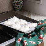 Christmas Santas Linen Teatowel - Pure Apotheca