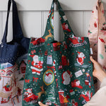 Christmas Santas Reusable Shopping Bag - Pure Apotheca