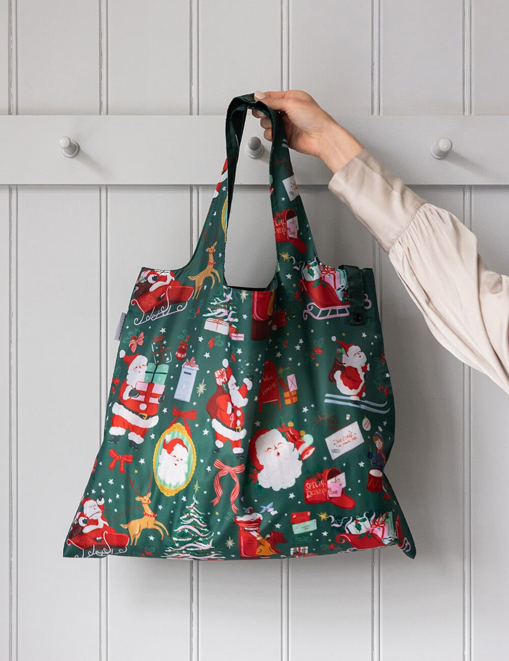 Christmas Santas Reusable Shopping Bag - Pure Apotheca