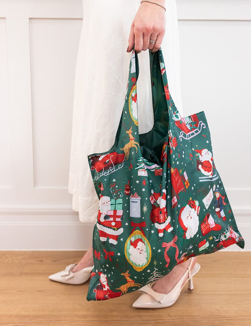 Christmas Santas Reusable Shopping Bag - Pure Apotheca