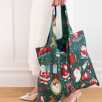 Christmas Santas Reusable Shopping Bag - Pure Apotheca