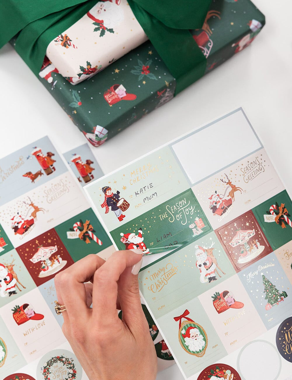 Christmas Santas Sticker Sheets 45pk - Pure Apotheca