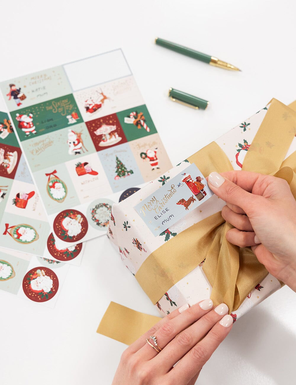 Christmas Santas Sticker Sheets 45pk - Pure Apotheca
