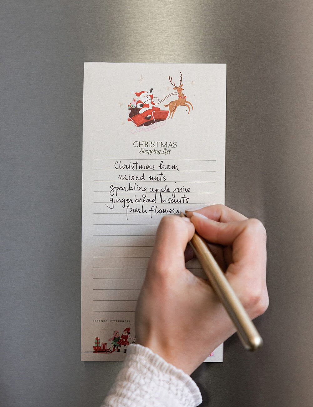 Christmas Sleigh Shopping List Notepad - Pure Apotheca