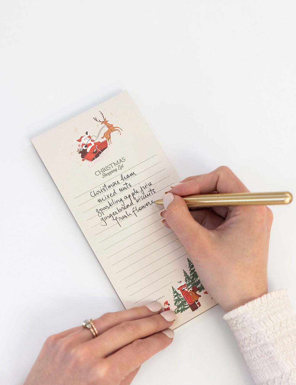 Christmas Sleigh Shopping List Notepad - Pure Apotheca