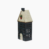 Christmas Tea Light House Blue with Wreath Large - Pure Apotheca