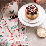 Christmas Treats Linen Teatowel - Pure Apotheca