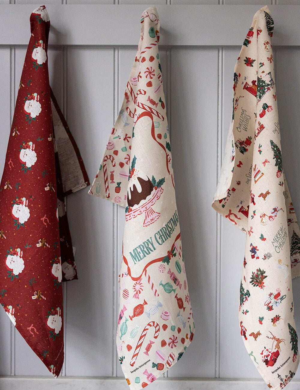 Christmas Treats Linen Teatowel - Pure Apotheca