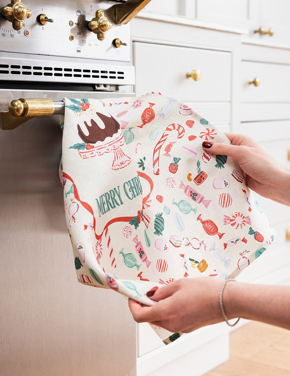 Christmas Treats Linen Teatowel - Pure Apotheca