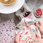 Christmas Treats Linen Teatowel - Pure Apotheca