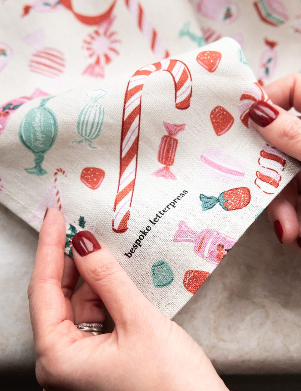 Christmas Treats Linen Teatowel - Pure Apotheca