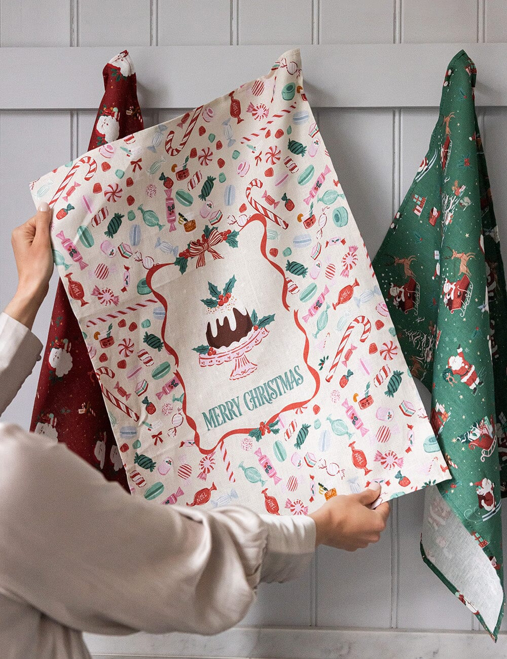 Christmas Treats Linen Teatowel - Pure Apotheca