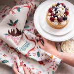 Christmas Treats Linen Teatowel - Pure Apotheca
