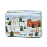 Christmas Tree Farm Scene Tin Candle - Tabac & Pine 5oz/141g - Pure Apotheca