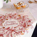 Christmas Wreath Tea Towel - Pure Apotheca