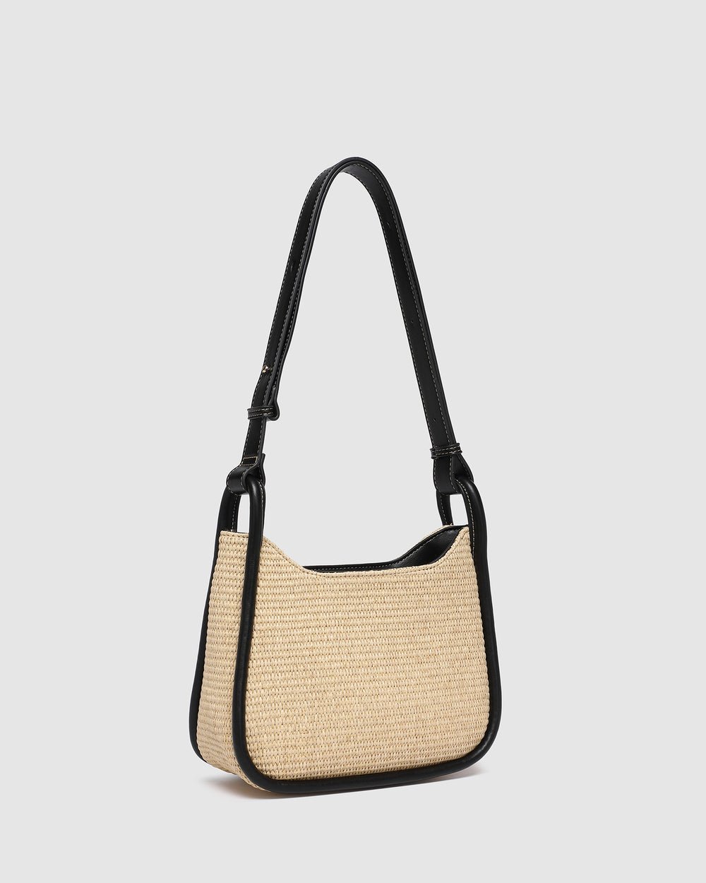 Clare Shoulder Bag Raffia Black - Pure Apotheca