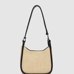 Clare Shoulder Bag Raffia Black - Pure Apotheca