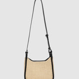 Clare Shoulder Bag Raffia Black - Pure Apotheca
