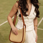 Clare Shoulder Bag Raffia Tan - Pure Apotheca