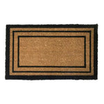 Classic Black Double Stripe Border Doormat 45x75cm - Pure Apotheca