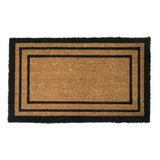 Classic Black Double Stripe Border Doormat 45x75cm - Pure Apotheca
