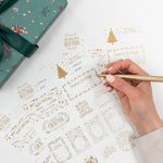 Classic Christmas Gold Foil Sticker Sheets 45pk - Pure Apotheca