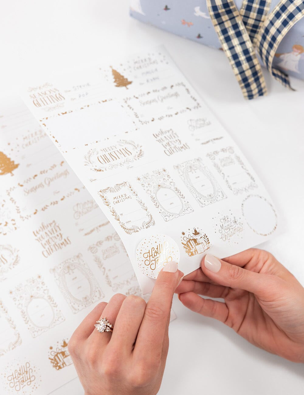Classic Christmas Gold Foil Sticker Sheets 45pk - Pure Apotheca