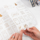 Classic Christmas Gold Foil Sticker Sheets 45pk - Pure Apotheca