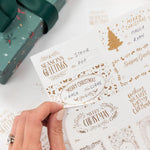 Classic Christmas Gold Foil Sticker Sheets 45pk - Pure Apotheca