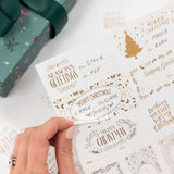 Classic Christmas Gold Foil Sticker Sheets 45pk - Pure Apotheca