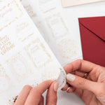 Classic Christmas Gold Foil Sticker Sheets 45pk - Pure Apotheca