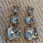 Claudia Triple Square Crystal Studs - Pure Apotheca