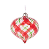 CLEAR PEPPERMINT SWIRL ONION BAUBLE - Pure Apotheca