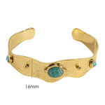 Cleopatra Gold Cuff with Amazonite - Pure Apotheca