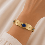 Cleopatra Gold Cuff with Lapis - Pure Apotheca