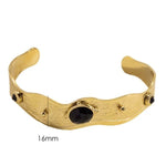 Cleopatra Gold Cuff with Onyx - Pure Apotheca