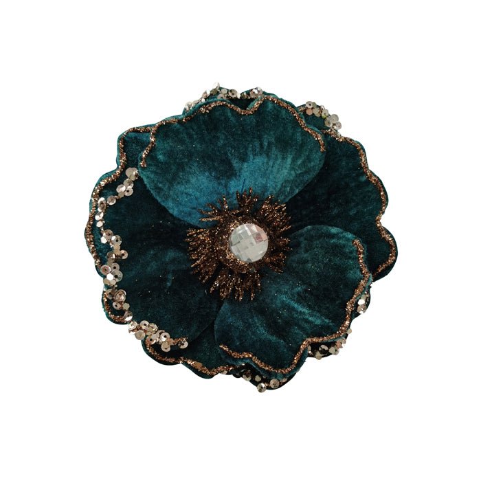 CLIP ON FABRIC MAGNOLIA PEACOCK - Pure Apotheca