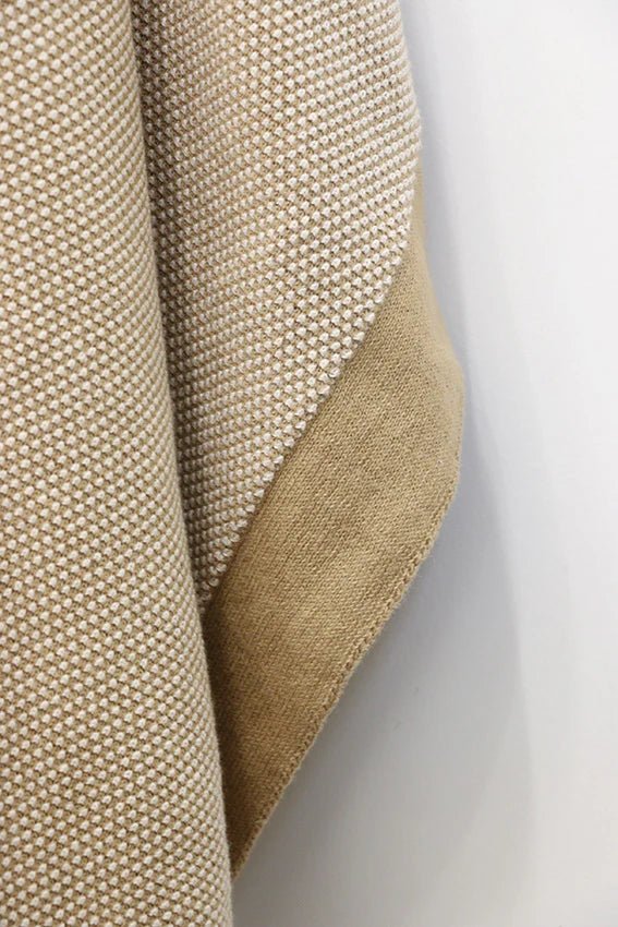 Clyde Caramel & Ivory Throw Boucle Weave - Pure Apotheca